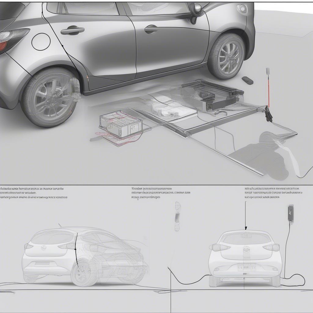 Các bước lắp đặt camera lùi cho Mazda 2