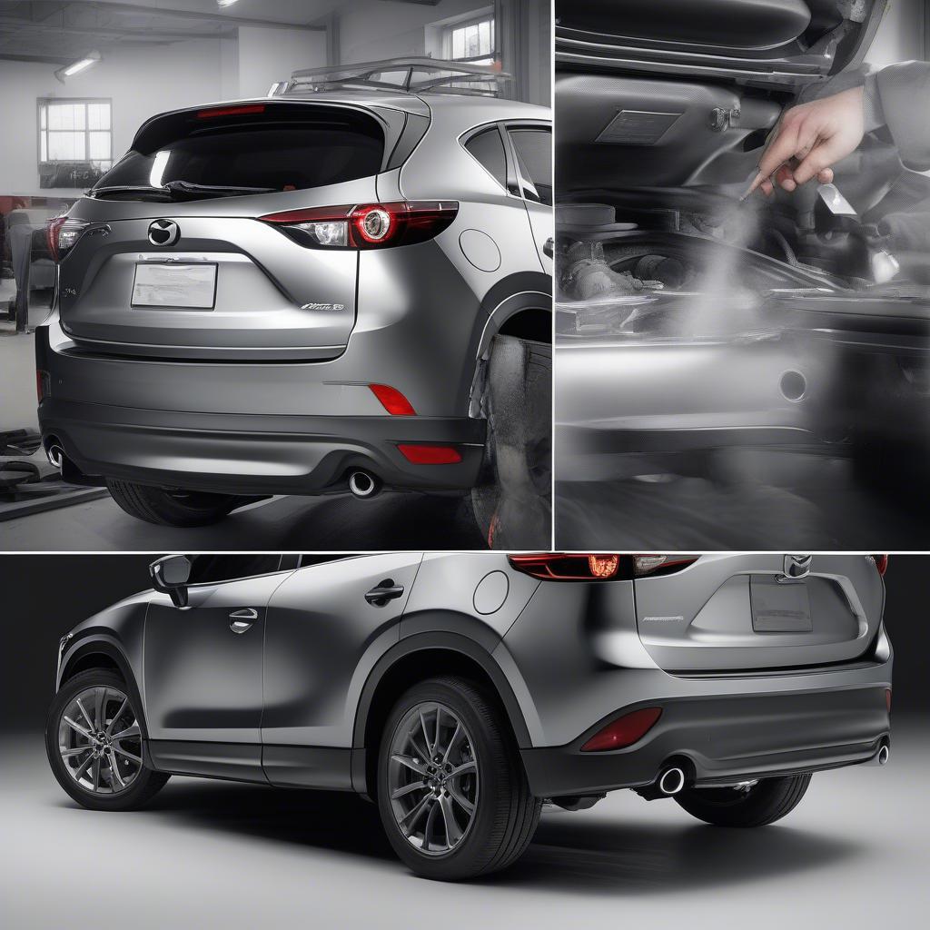 Quy trình lắp đặt ống xả Akrapovic cho Mazda CX5 tại Mazda Mễ Trì, chuyên nghiệp và hiện đại.