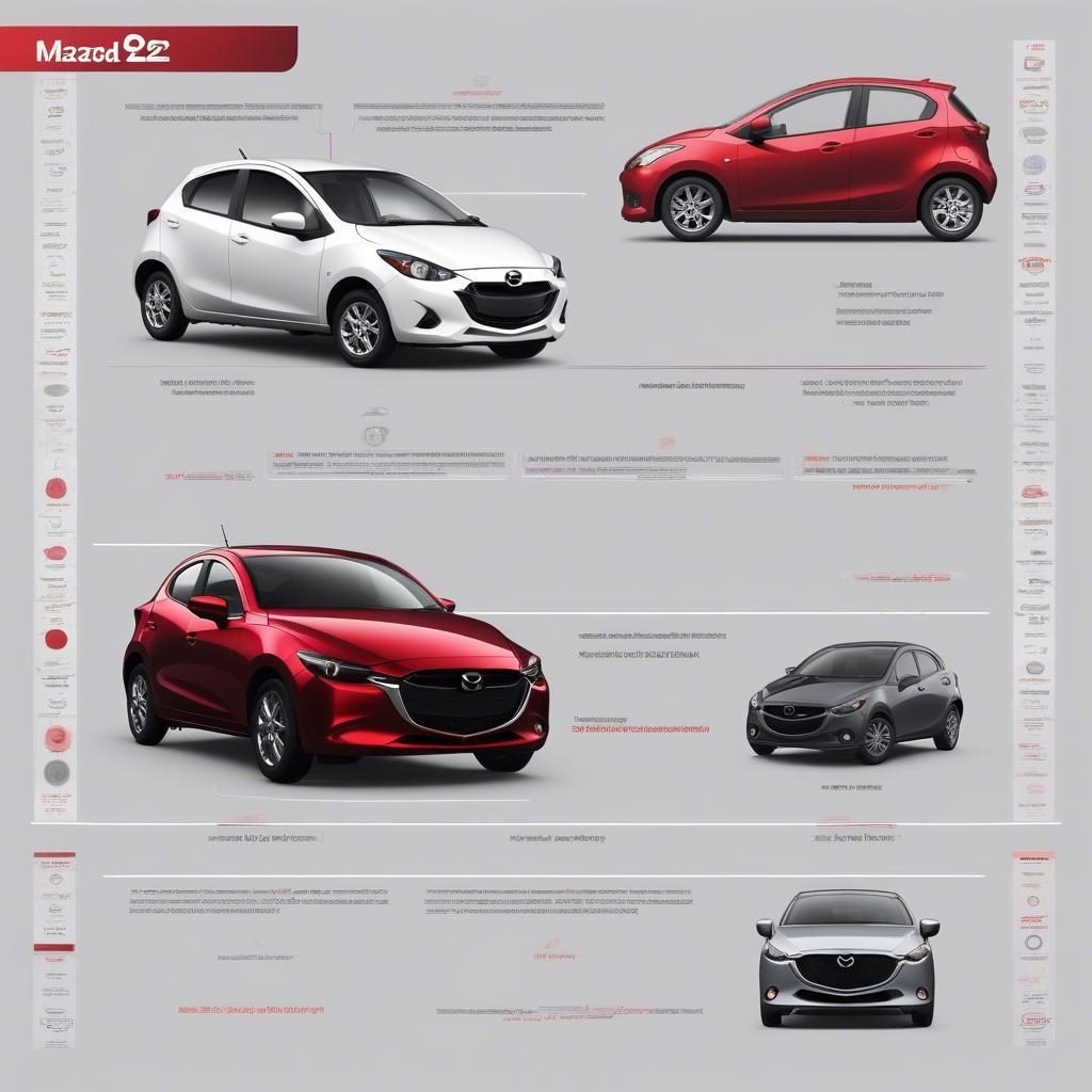 So sánh các đời xe Mazda 2