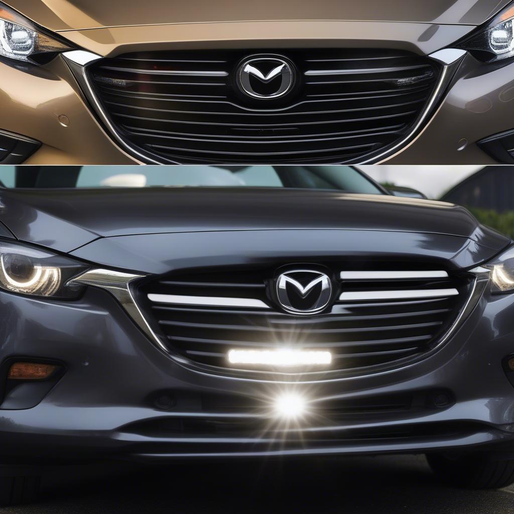 So sánh đèn LED và Halogen trên Mazda 3 2017: Sự khác biệt về độ sáng và màu sắc