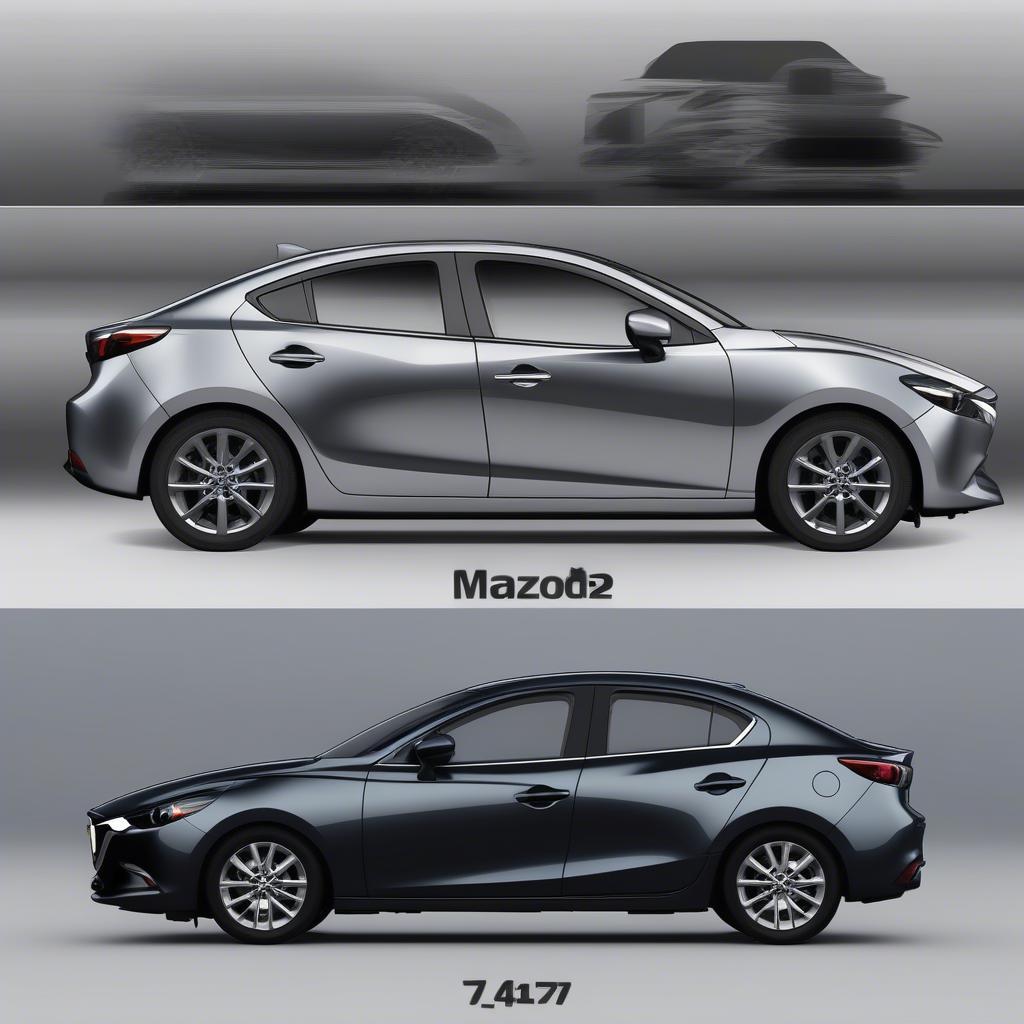 So sánh kích thước Mazda 2 và Mazda 3 2017