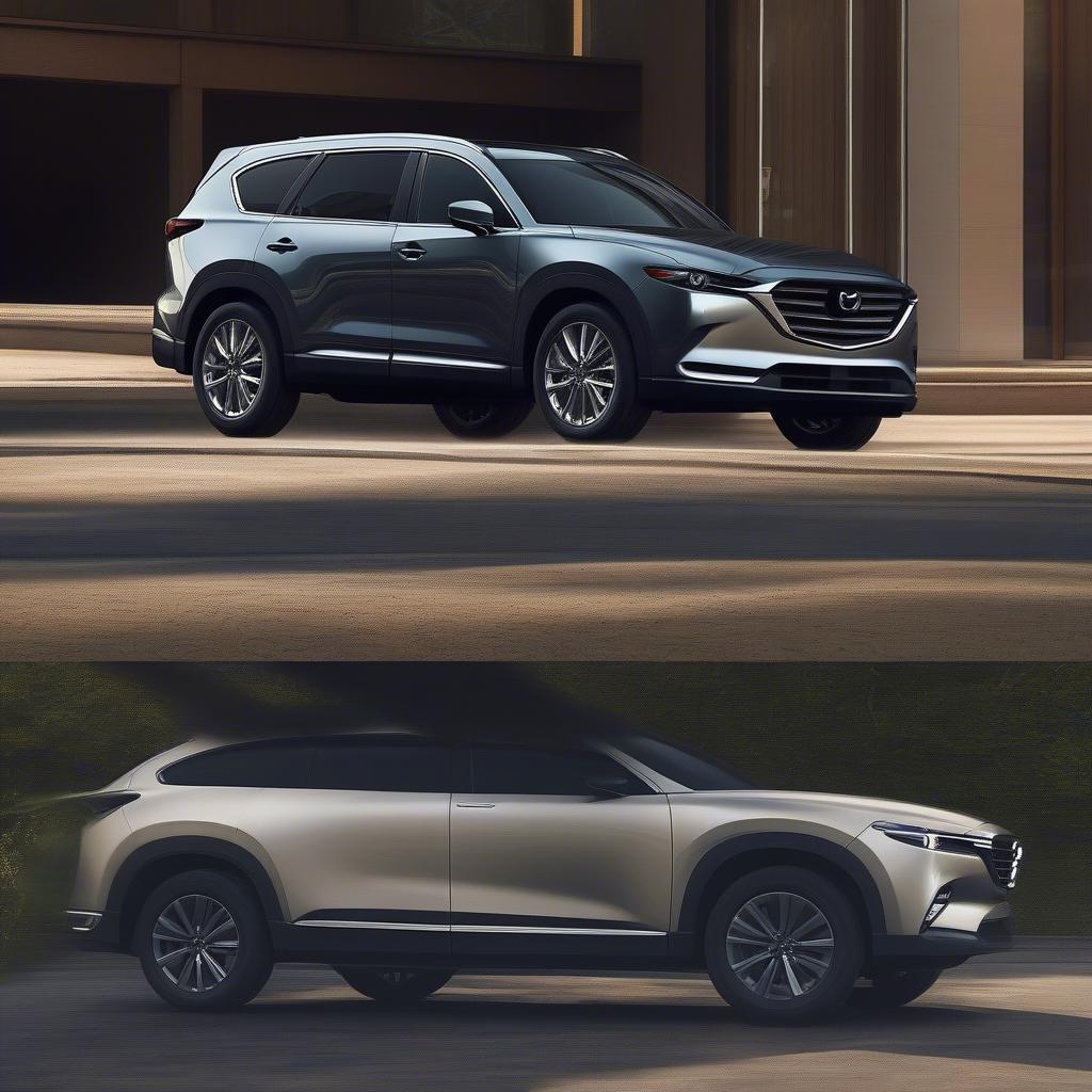 So sánh kích thước Mazda CX-8 và Hyundai Santa Fe 2019