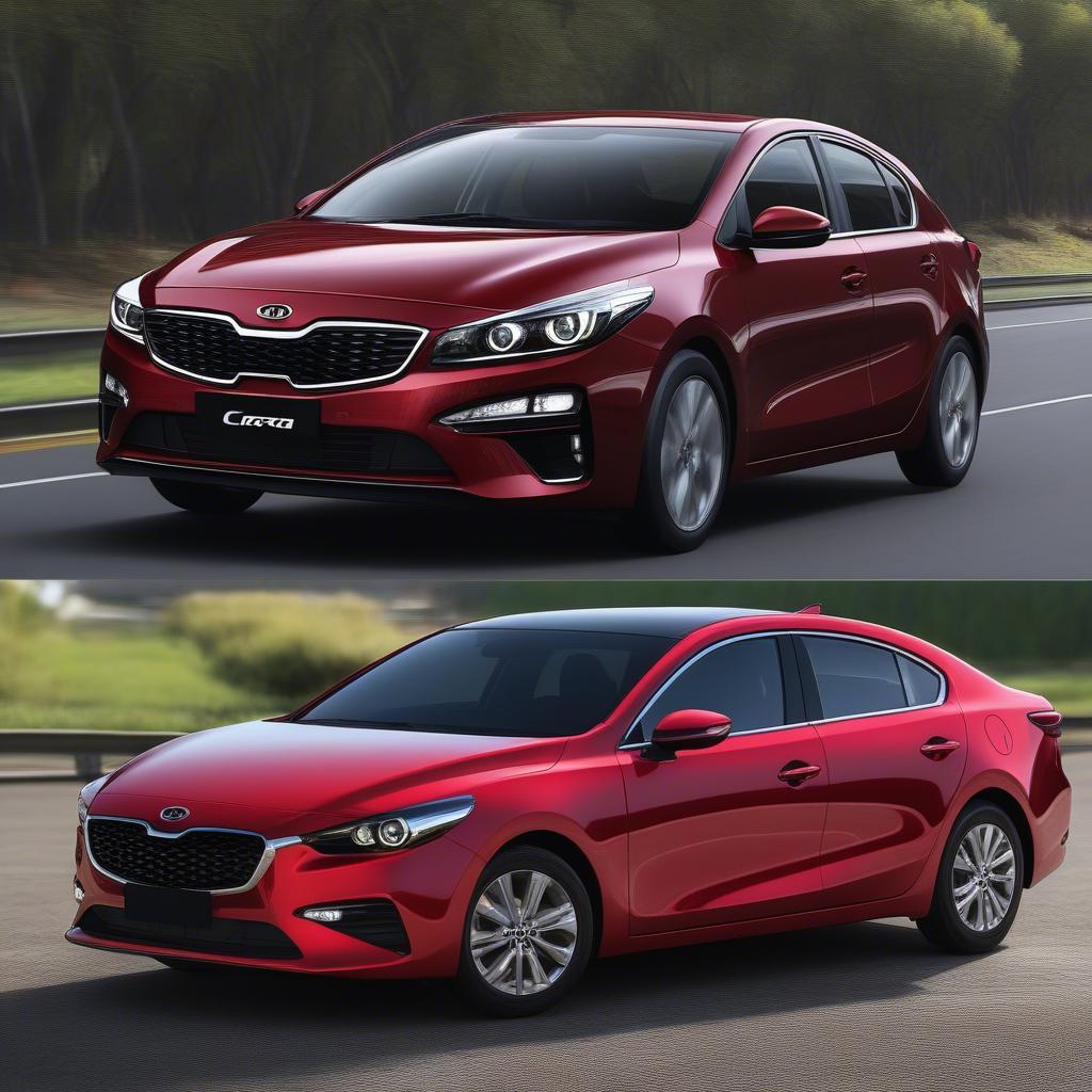 So sánh ngoại thất Cerato và Mazda 3