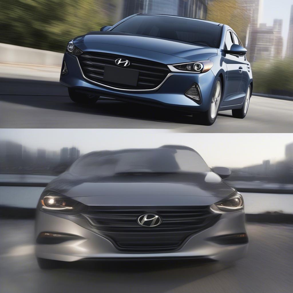 So sánh ngoại thất Hyundai Elantra và Mazda 3 2017