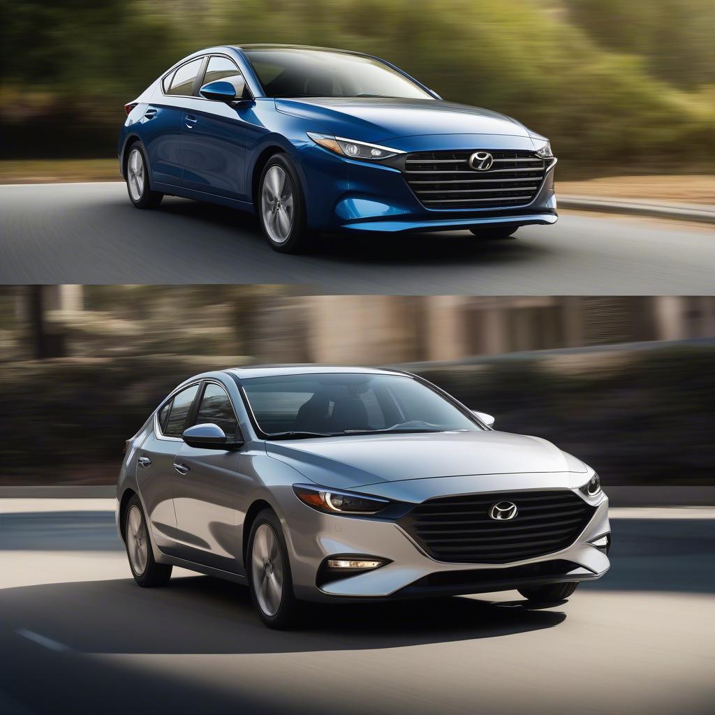 So sánh ngoại thất Elantra 2019 và Mazda 3 2019