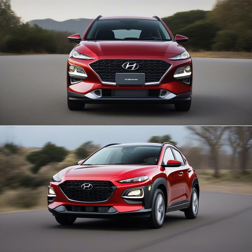 So sánh ngoại thất Hyundai Kona và Mazda 3