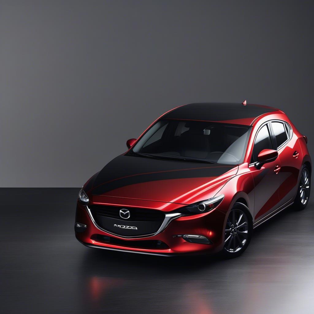 Tem Mazda 3 Racing Màu Đỏ Đen