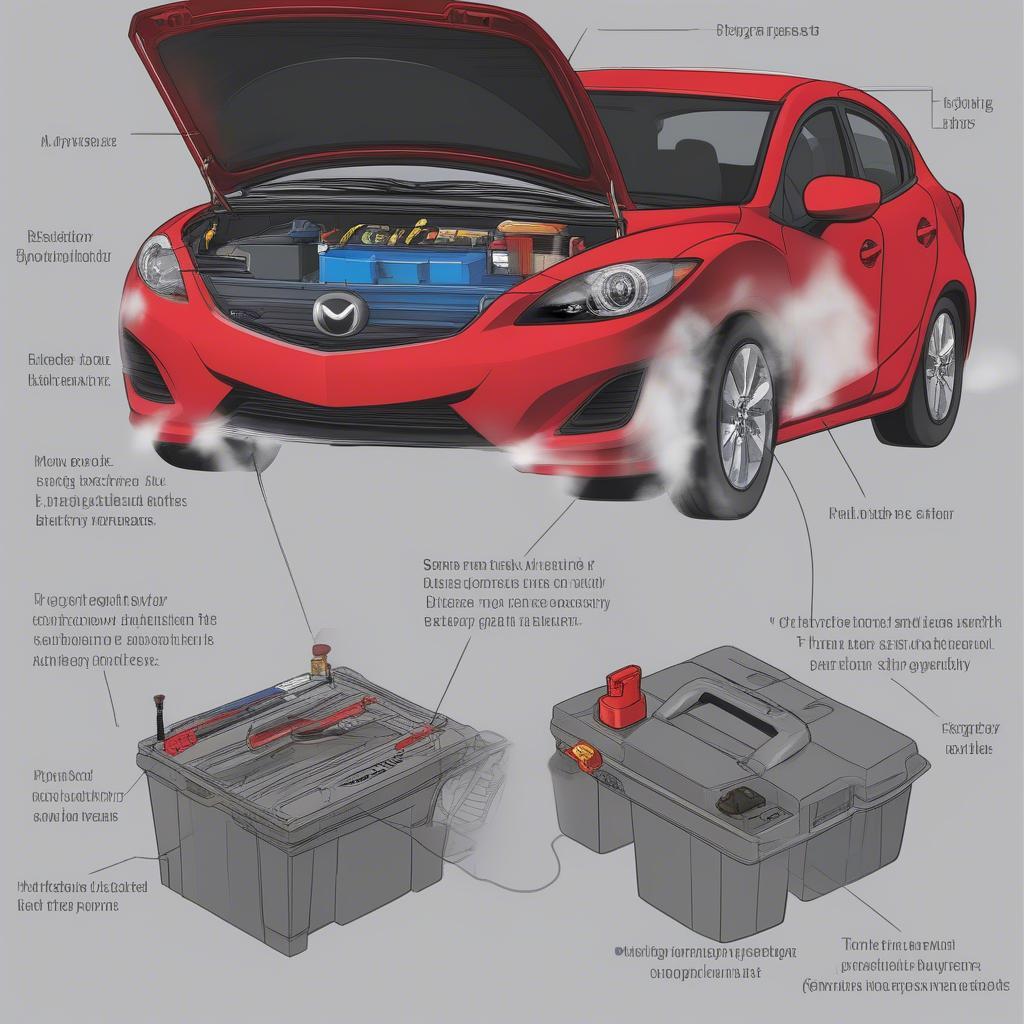 Thay bình ắc quy oto Mazda 3 như thế nào?